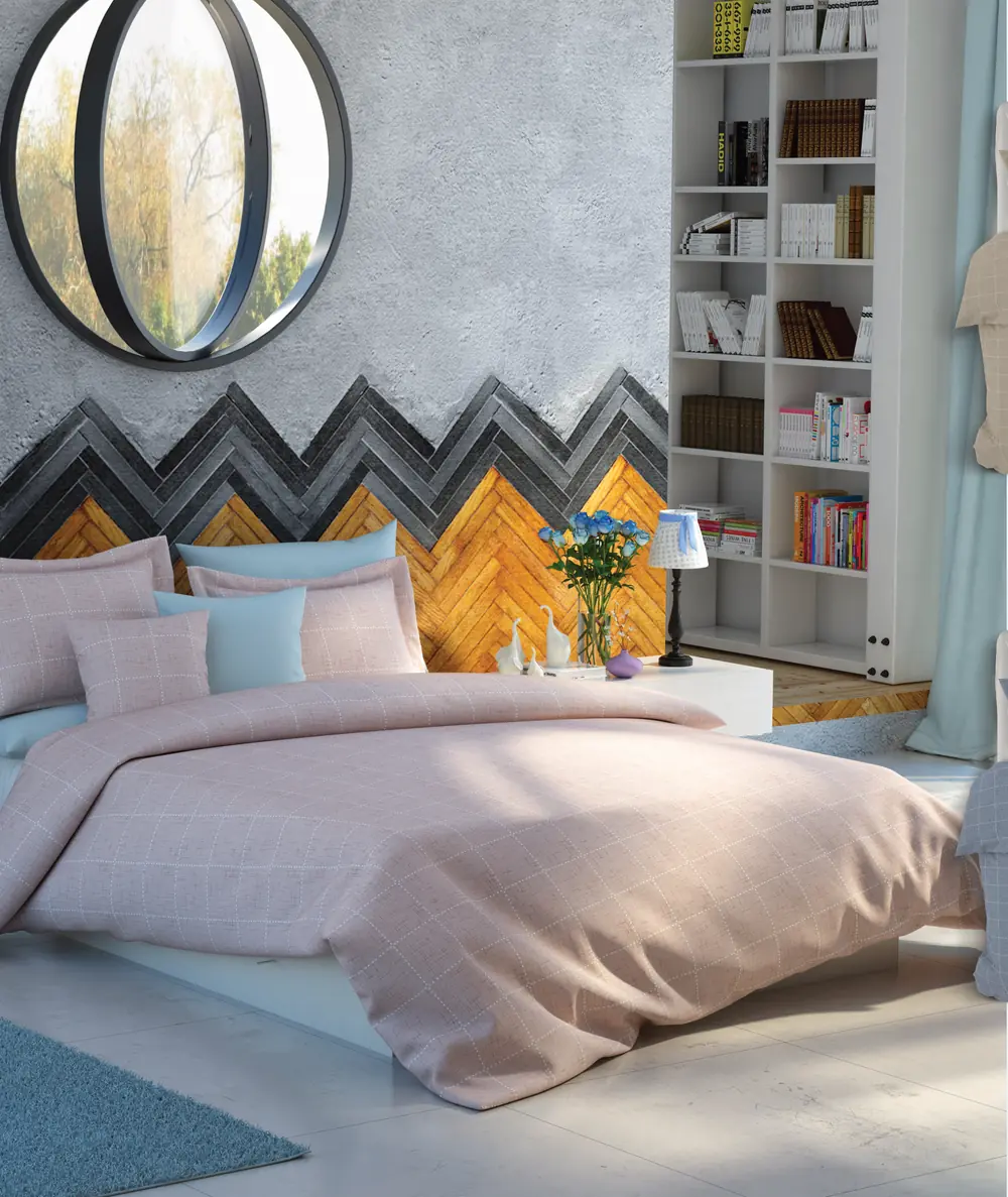 Model 033215 nevresim takımı yatak odası görünümü